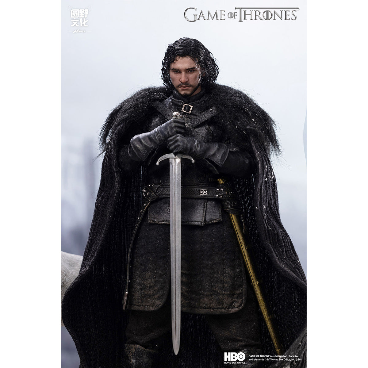 YUANYE CULTURE Game of Thrones Jon Snow & Direwolf & Accessory Pack 1/12 Scale Action Figure