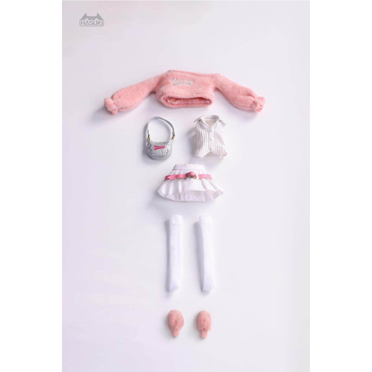 HASUKI Pink Sexy Girl Outfit Set CS020 Doll Clothes Accessory 1/12 Scale Fit Action Figure