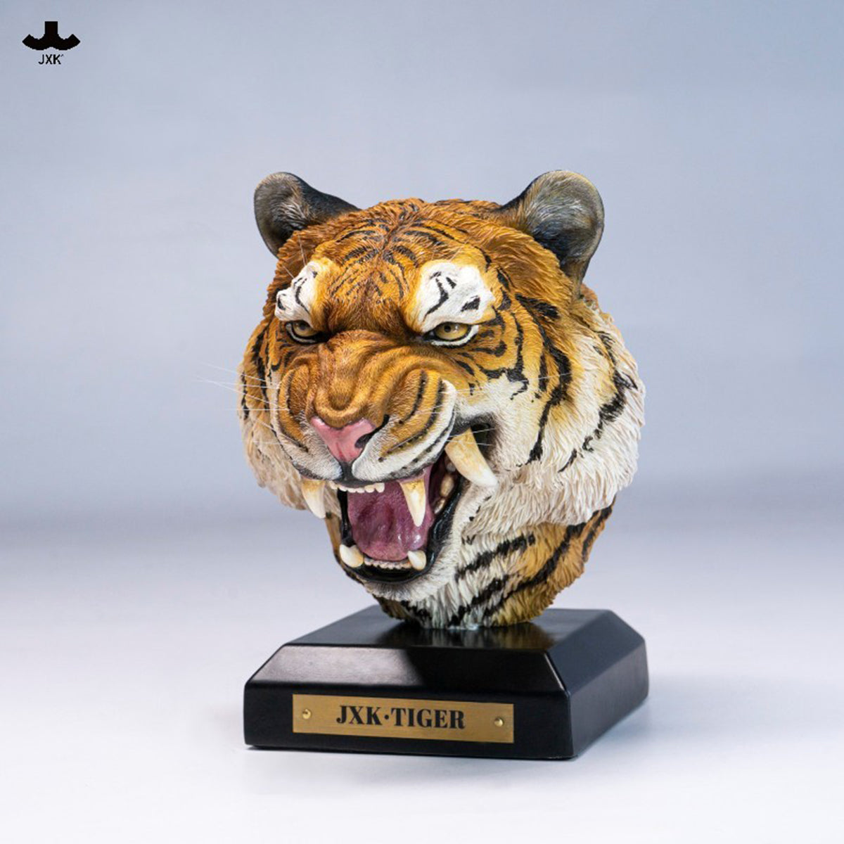 JXK SA004 Tiger Head Statue Realistic Collectible Animal Figurine