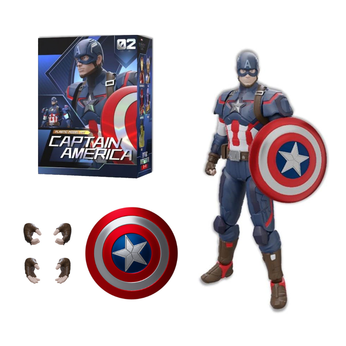 (Only Shipped to the UK) Fondjoy 1/12 Scale Infinity Saga Captain America MV24105 Assembly Model Kits