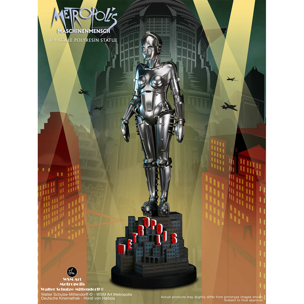 STAR ACE Toys Art Gallery Series Maschinenmensch Silver Color Statue