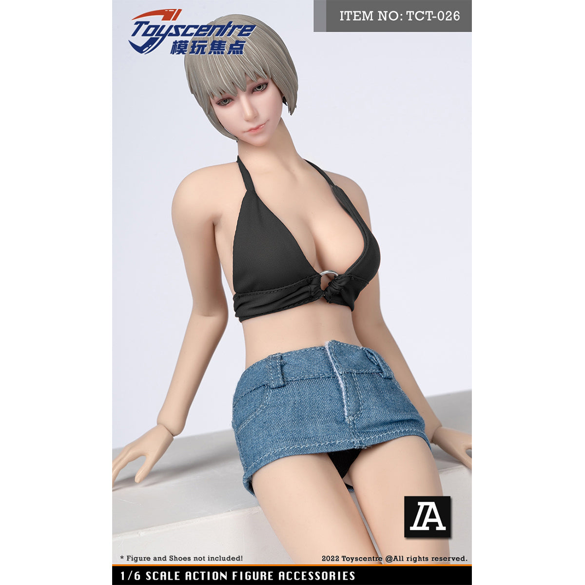 Toyscentre, Female Clothes Set Camisole + Short Skirt + Underpants, Doll Clothes Accessory for 12-inches Action Figurine