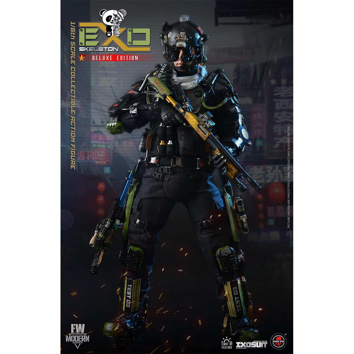 SOLDIER STORY EXO-Skeleton Armor Suit Test-03 Panda Division Deluxe Edition Action Figures