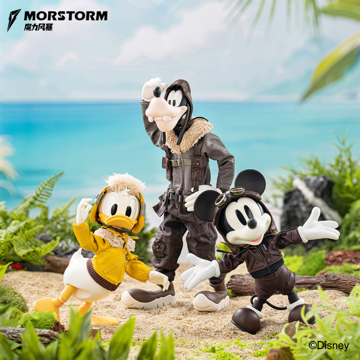 MORSTORM Articulated Action Figure Series Pilot Flying Dream Mickey Mouse & Goofy & Donald Duck Action Figure