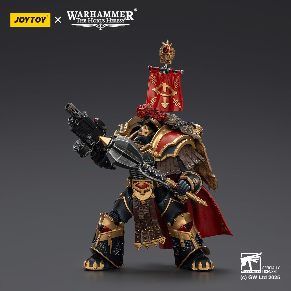 JOYTOY Imperial Fists Legion Apothecary/Sons of Horus Legion Apothecary & Legion Champion & Cataphractii Praetor with Combi-Melta and Power Maul 1/18 Scale Action Figure