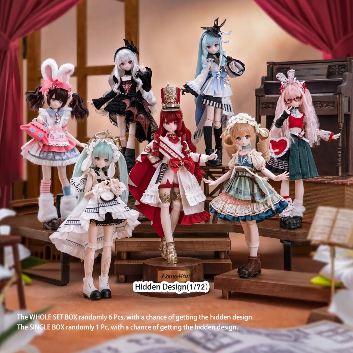 COME4FREE Bonnie Fluffy Movement Series Special Six BJD Blind Box
