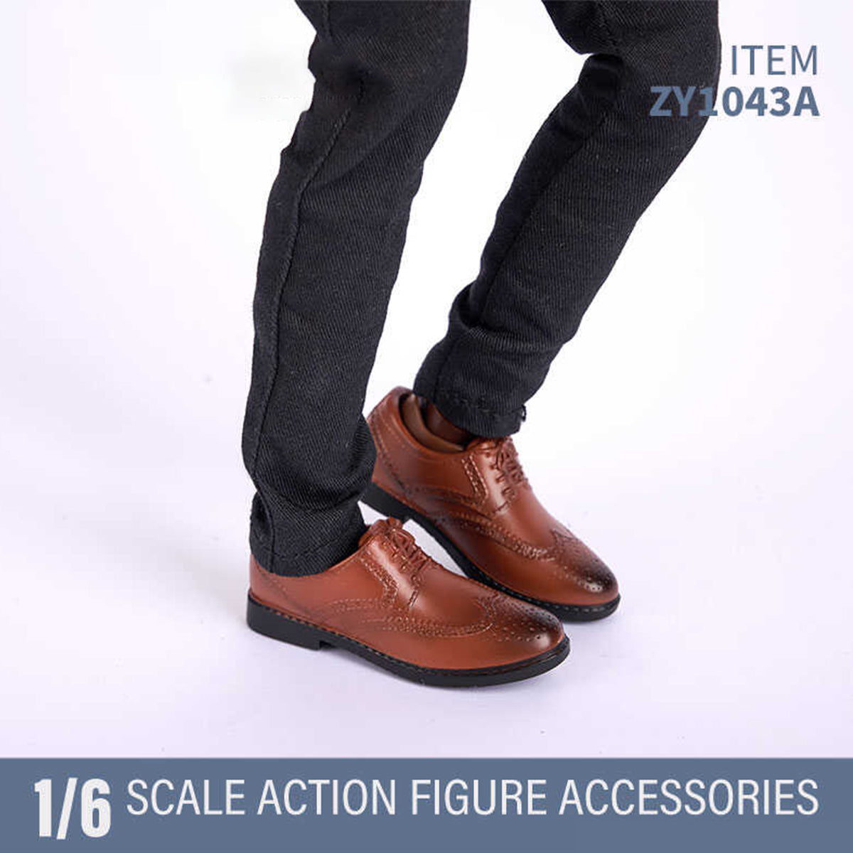 ZYTOYS, Male Leather Shoes Boots, Doll Accessory for 12-inches Action Figurine