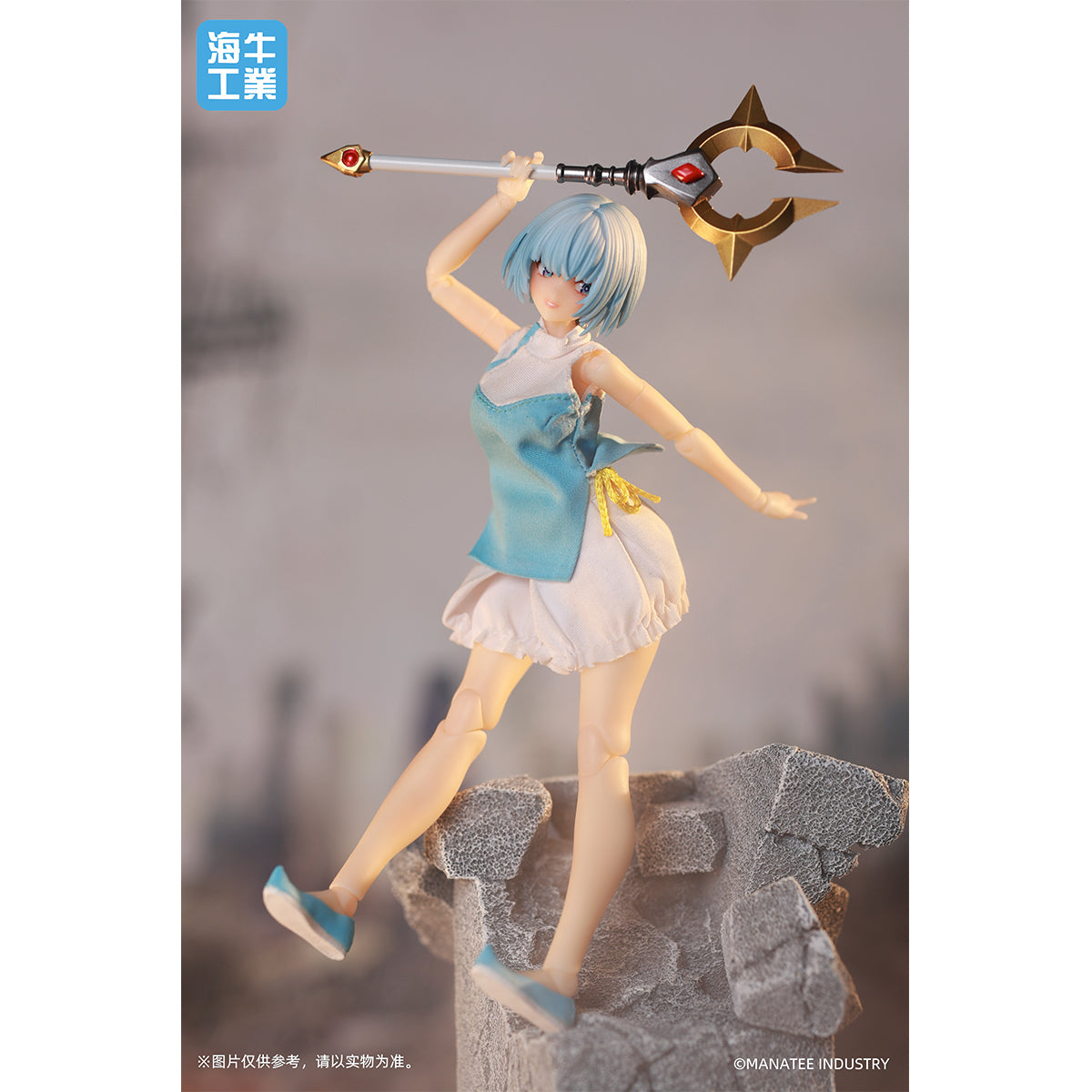 イヴァナ・マティイェヴィッチの人形 MANATEE INDUSTRY, Desktop Wars Inanna Blue Hair MI-01/Commemorative Li