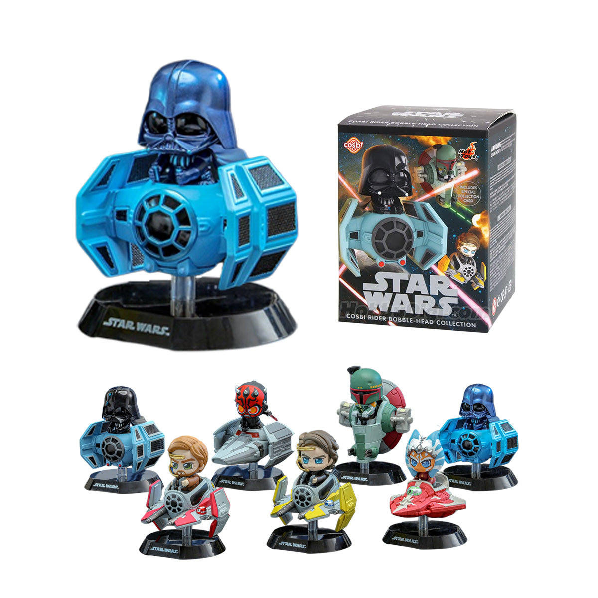 Hot Toys Star Wars Cosbi Rider Bobble-Head Collection (Series 1) CBX180 Stylized Mini Vehicle Blind Box