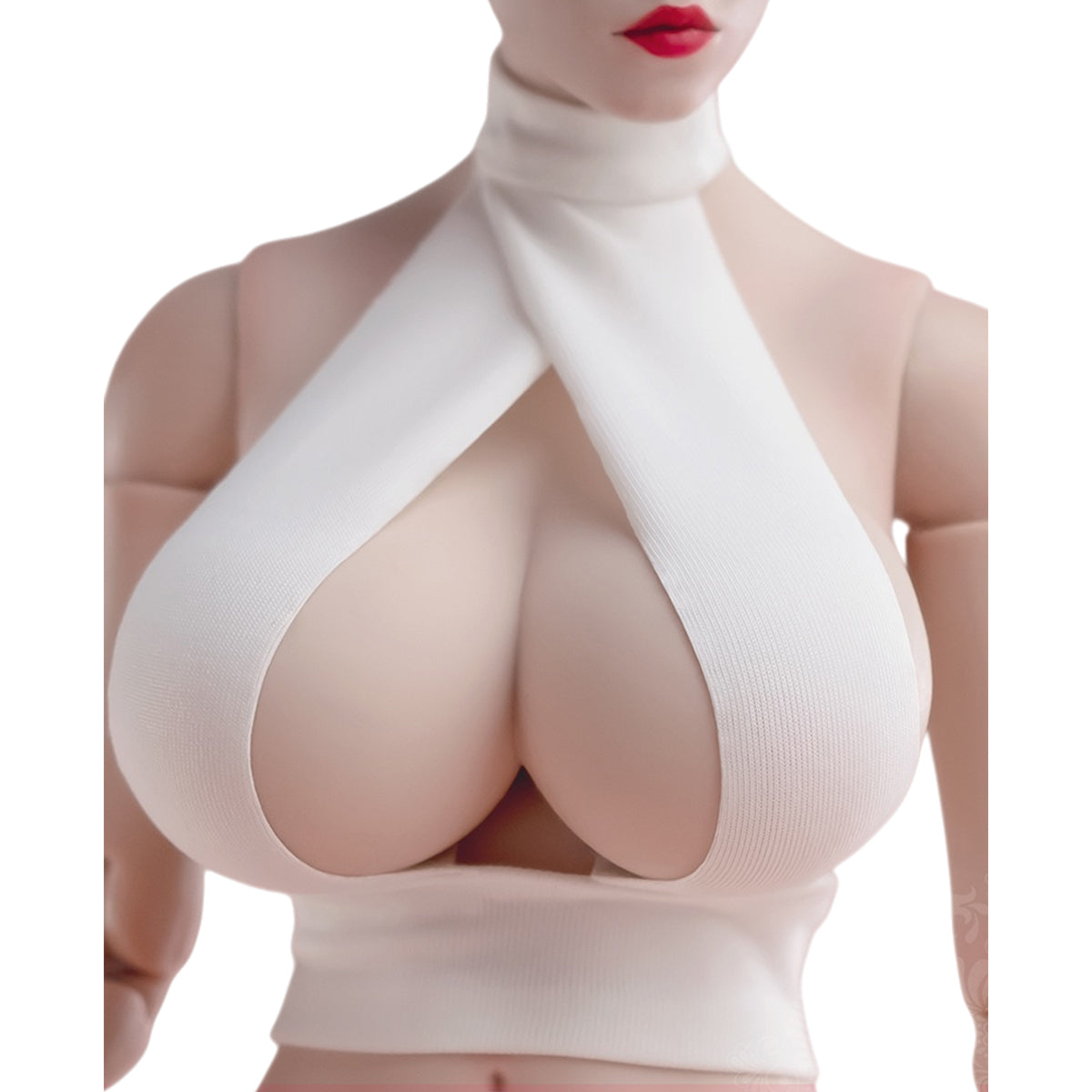 Worldbox Halter Top in Pink & White 1/6 Scale Female Backless Vest Clothing Accessory for 12-inch Action Figures