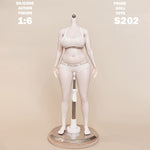 PDTOYS Seamless Platinum Silicone Plus Size Female Body S202 Detachable Hands and Feet Pale Skin with Body Makeup