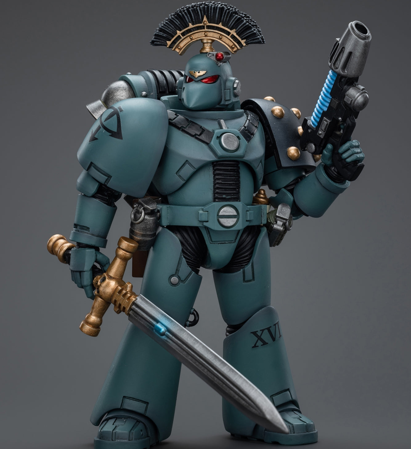 HiPlay JoyToy Warhammer The Horus Heresy Collectible Figure: Sons of Horus MKVI Tactical Squad Sergeant with Power Sword 1:18 Scale Action Figures JT9466