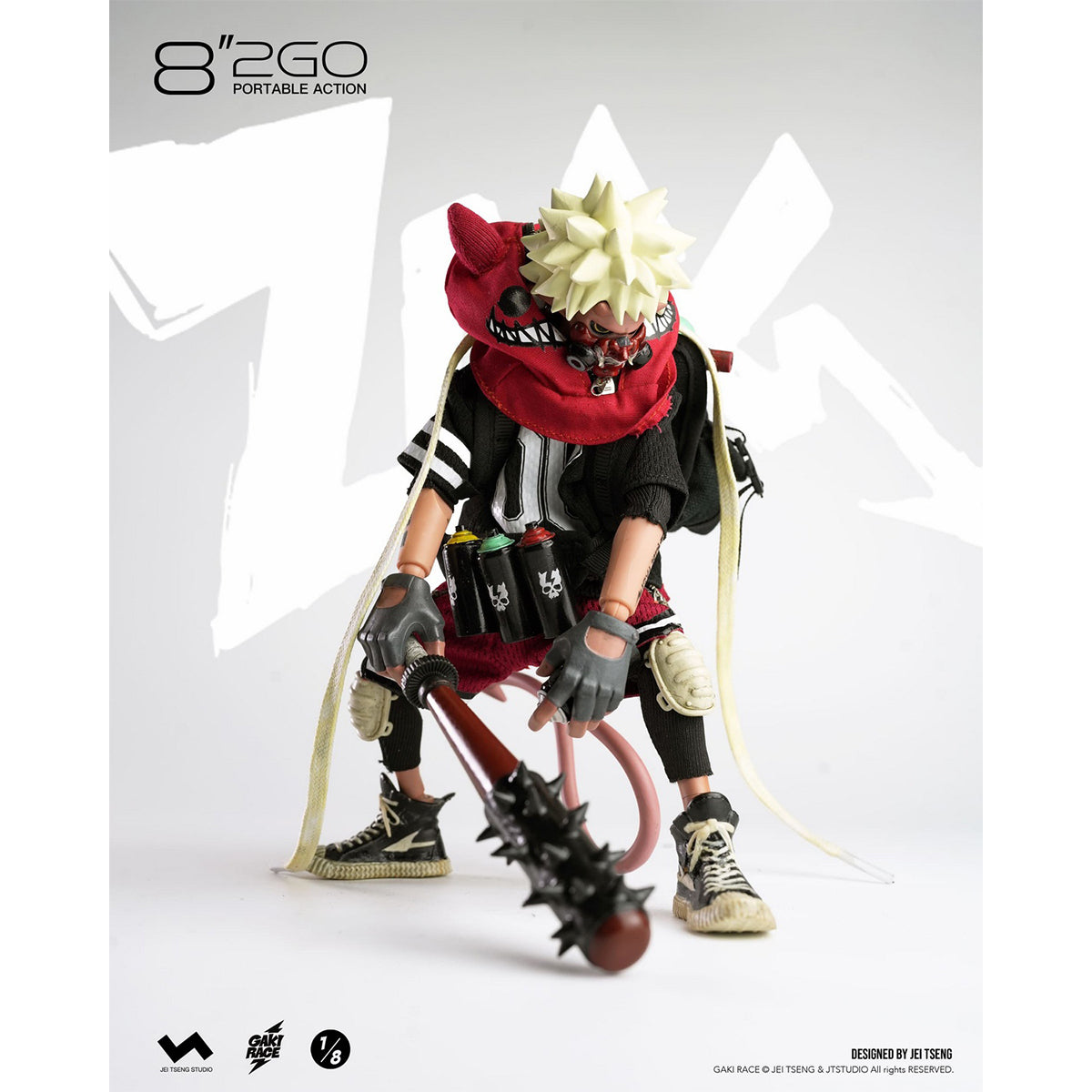 JTstudio 2GO GAKIRACE ZAIKI 8-inches Action Figure & Vehicle Model