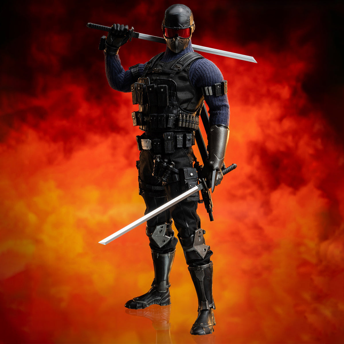 HiPlay Threezero: G.I. Joe Figzero Commando Snake Eyes,  Action Figurine