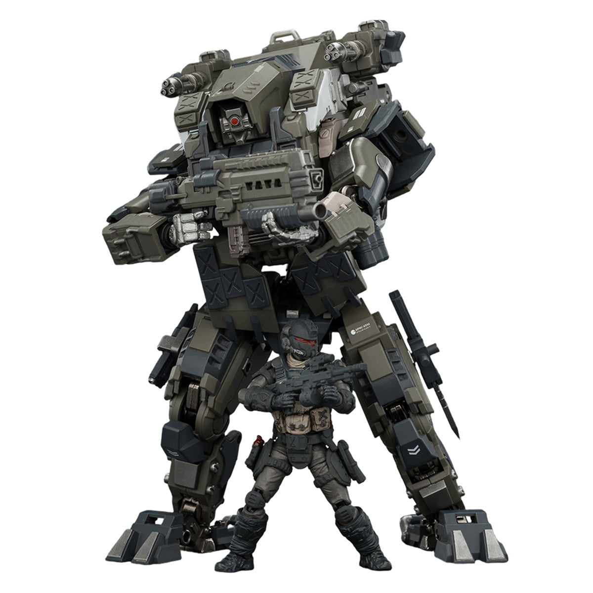 JOYTOY APOC Series Razor Stealth/Night Ops Mech + Steel Ride Corps Assaulter Echo 1/12 Scale Action Figure