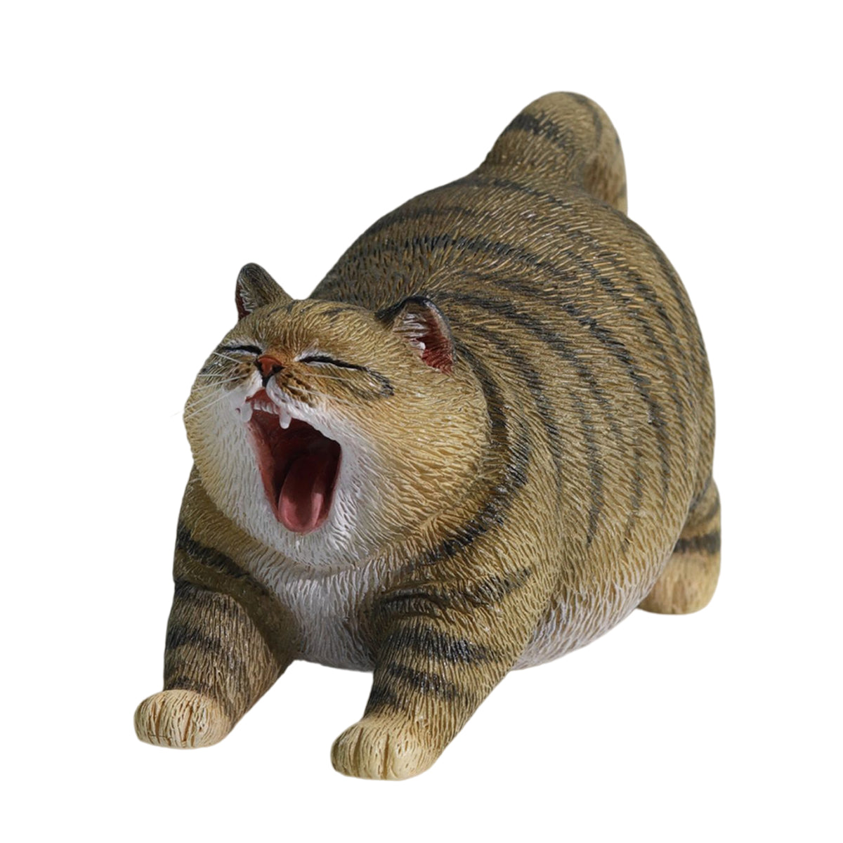 Pawprint Studio Handmade x Double one Yawning Cat Collectible Animal Figurine
