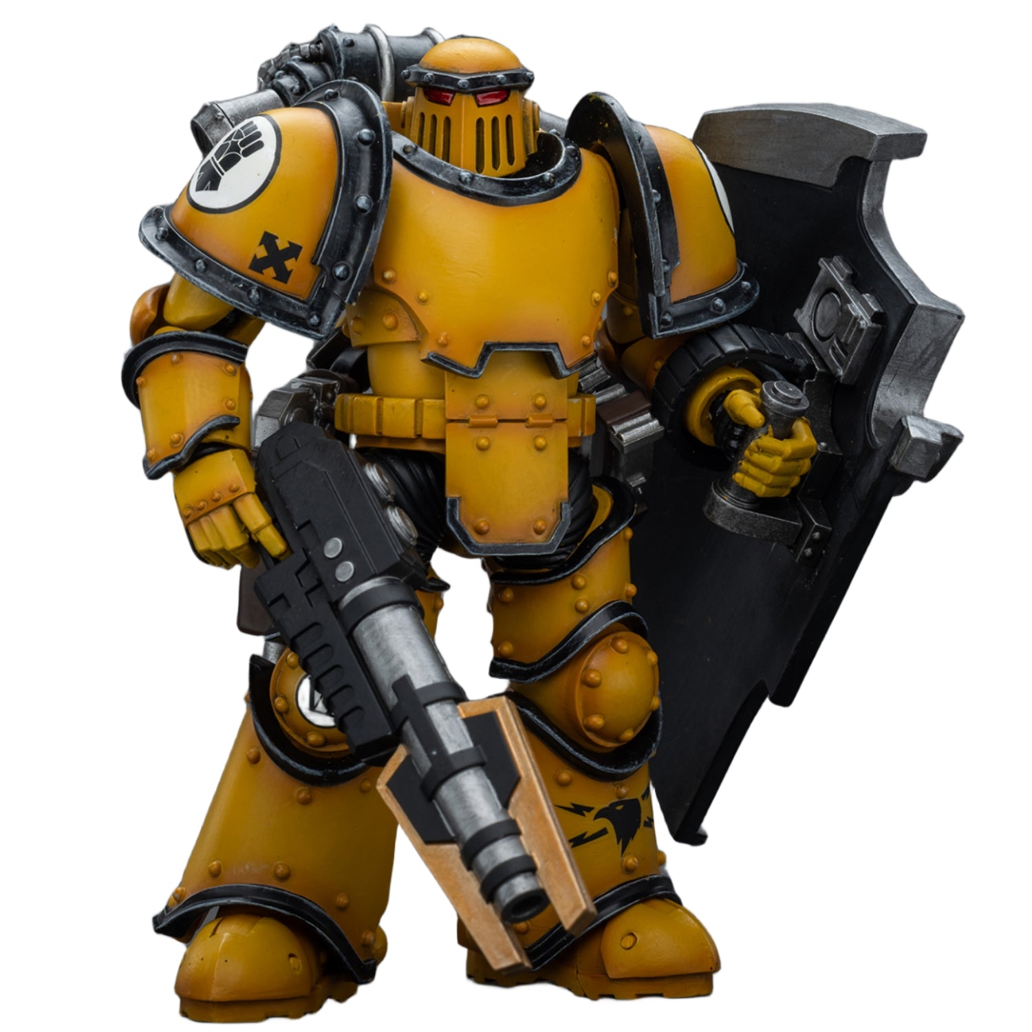 HiPlay JoyToy Warhammer The Horus Heresy Collectible Figure: Imperial Fists Legion MkIII Breacher Squad Legion Breacher with Lascutter 1:18 Scale Action Figures JT9121