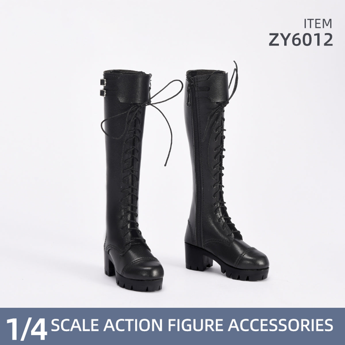 ZYTOYS, Female BJD Girl High Leather Boots Shoes, Doll Accessory for Action Figurine