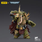 JOYTOY Warhammer 40,000 Death Guard Plague Marine with Bubotic axe and Plague Knife & Champion with Plasma Pistol and Power Fist 1/18 Scale Action Figure