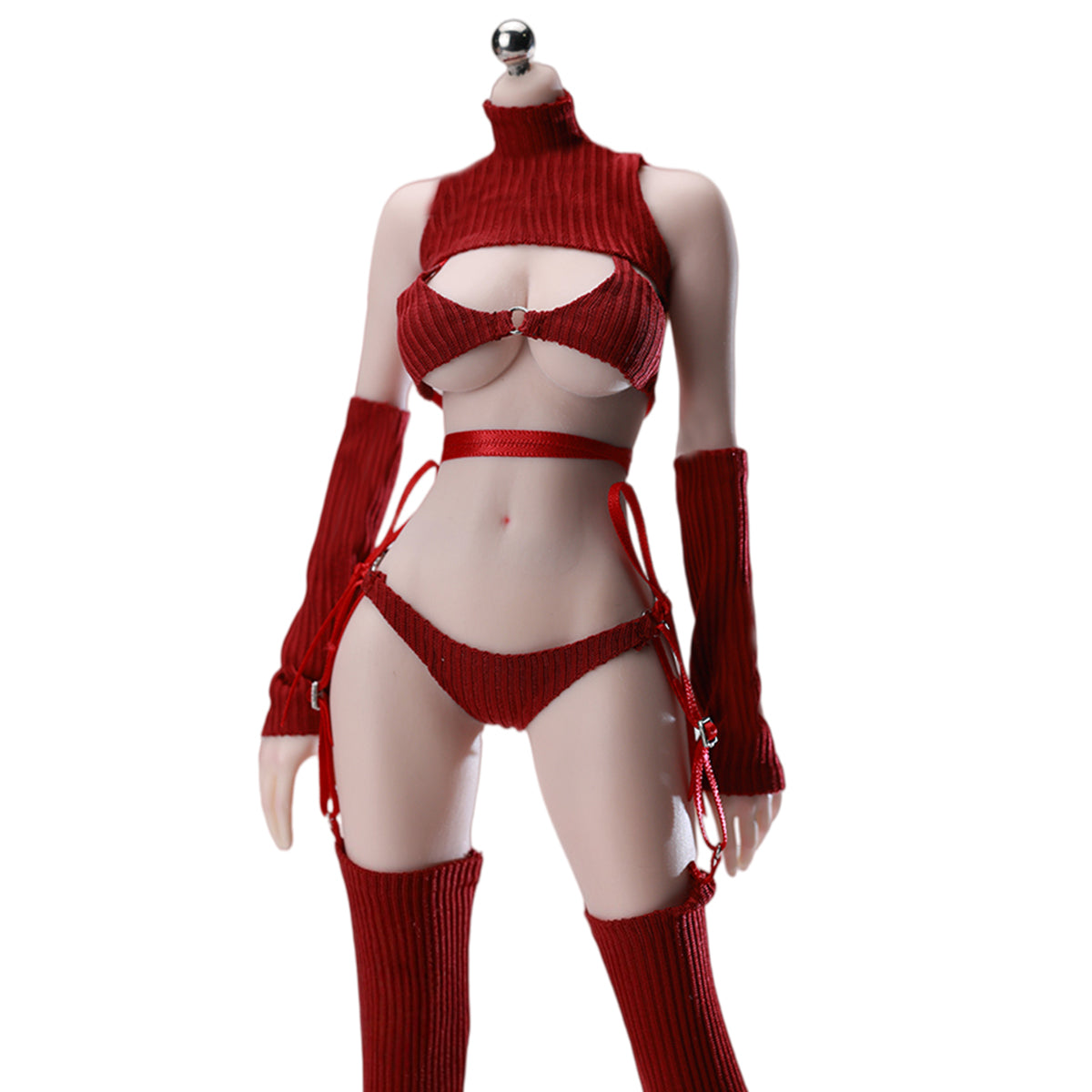 JIAOUDOLL High-Neck Backless Knitted Sweater Bodysuit Open Back Leotard (ACG-55) Fits 1/6 Scale 12 TBLeague/Jiaou Doll Action Figures
