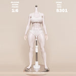PDTOYS Seamless Platinum Silicone Thick Legs Female Body S301 Detachable Hands & Integrated Feet Pale Skin with Body Makeup