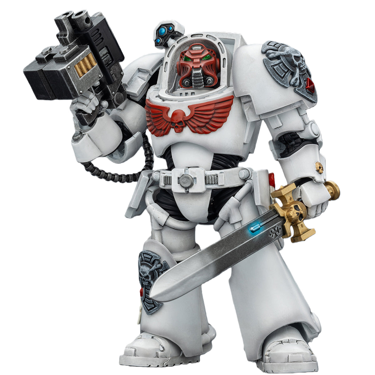 JOYTOY Warhammer 40,000 White Scars Terminator with Power Fist and Assault Cannon & with Power Fist and Storm Bolter & with Power Sword and Storm Bolter Action Figure