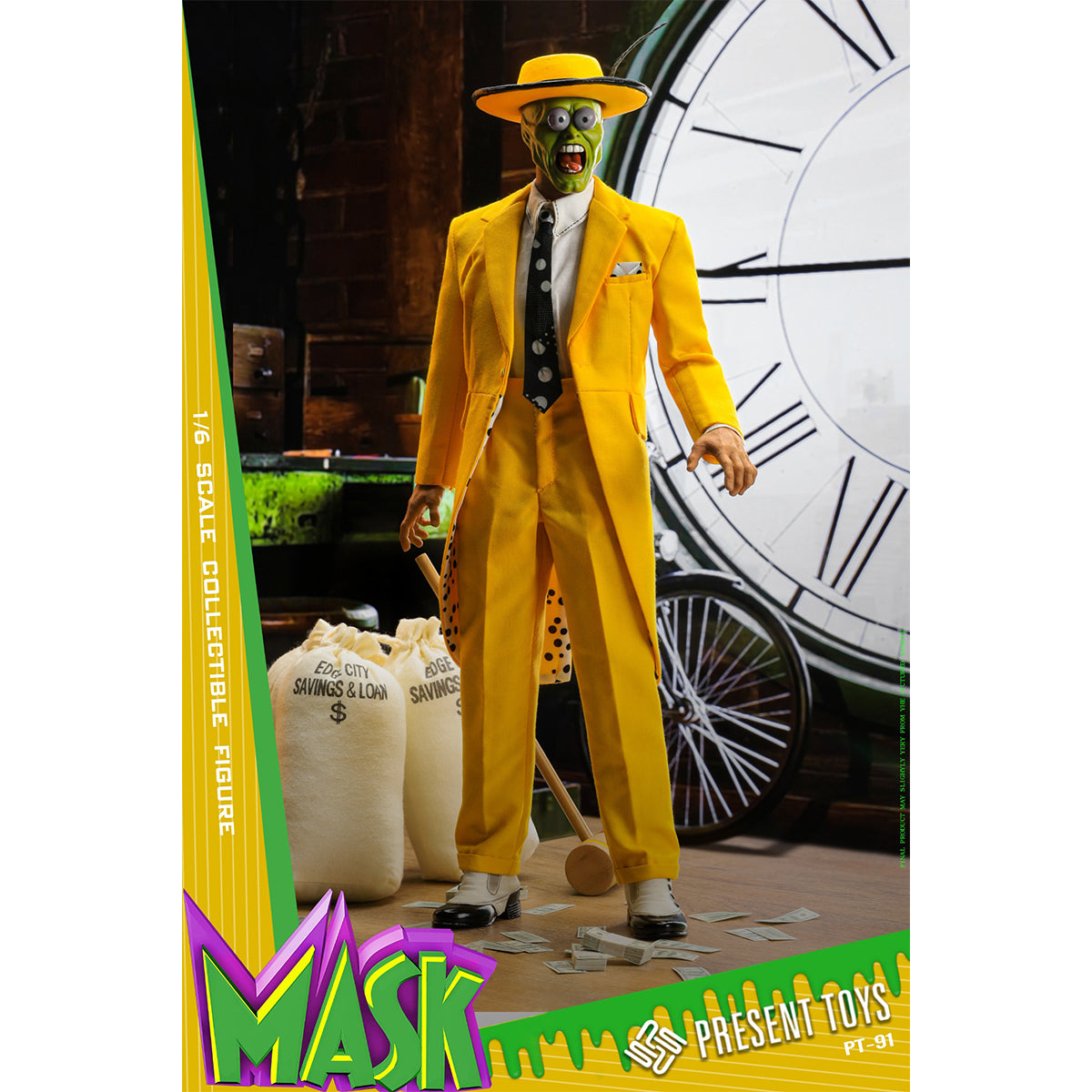 PRESENT TOYS Masked Man in Yellow Tailcoat Action Figures