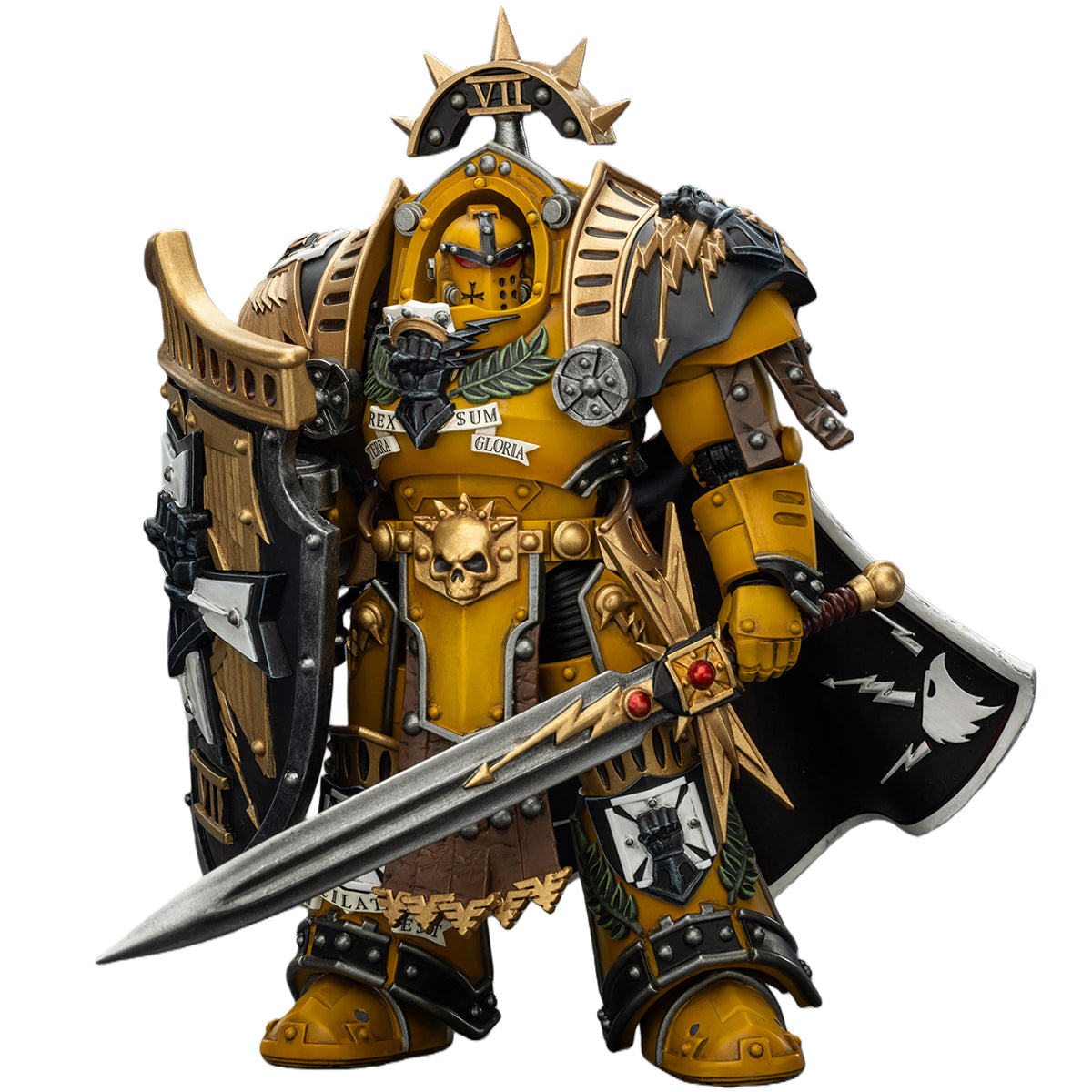 JOYTOY Warhammer Imperial Fists Librarian Consul with Force Axe and Bolt Pistol & Legion Praetor in Tartaros Terminator Armour with Power Sword and Vigil Storm Shield