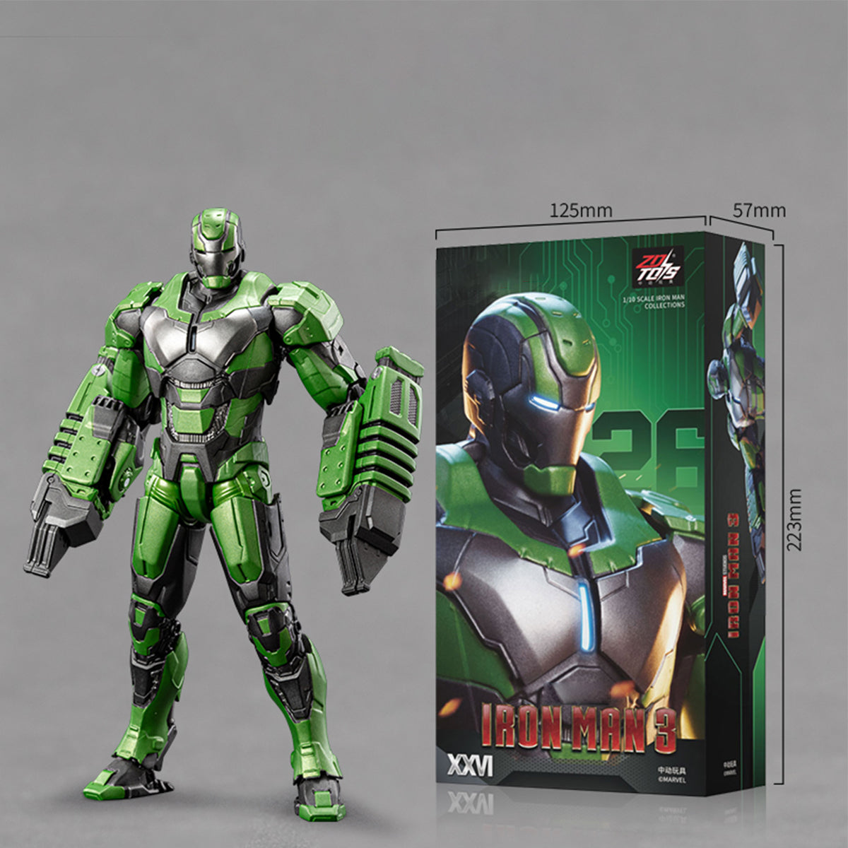 ZD Toys Iron Man MK26 Gamma (Non-Luminous) Action Figures