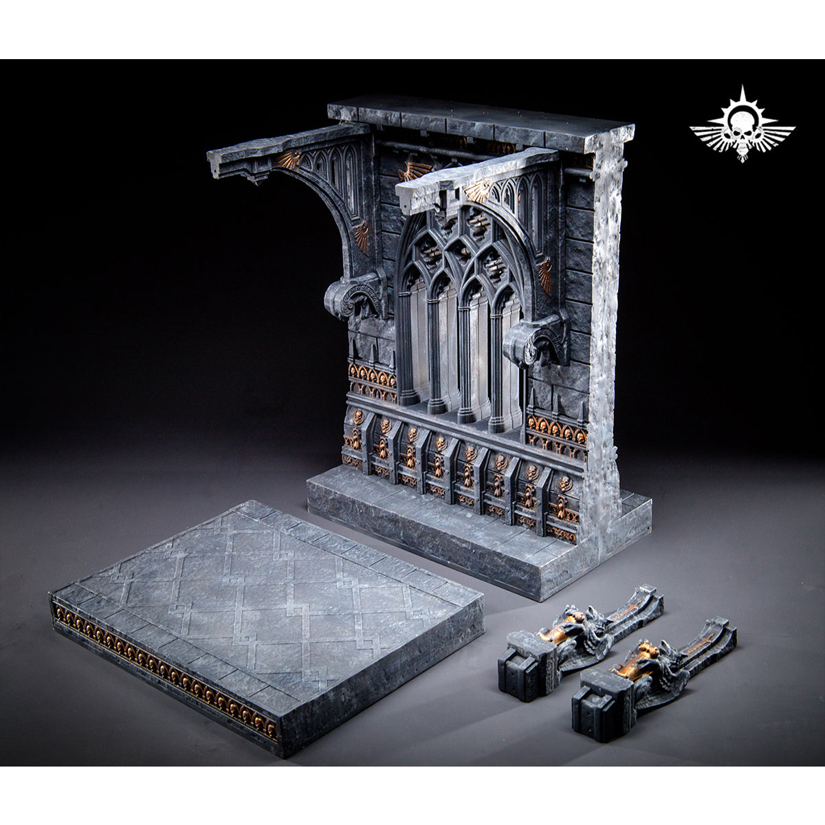 Xinglan Workshop, Steel Casting Double-sided Temple Corridor, Scene Base for Action Figurine