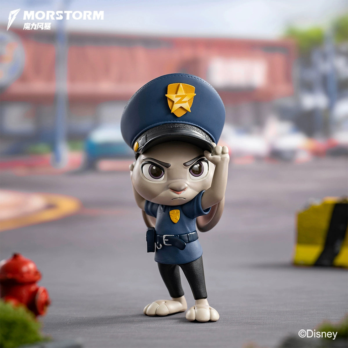 MORSTORM Zootopia Series Flash & Officer Judy & Little Nick in His Red Scarf Art Statue