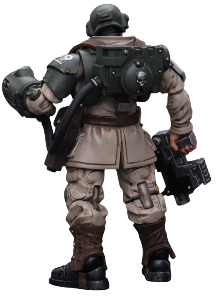 HiPlay JoyToy Warhammer 40K Collectible Figure: Astra Militarum Cadian Command Squad Veteran Sergeant with Power Fist 1:18 Scale Action Figures JT7936