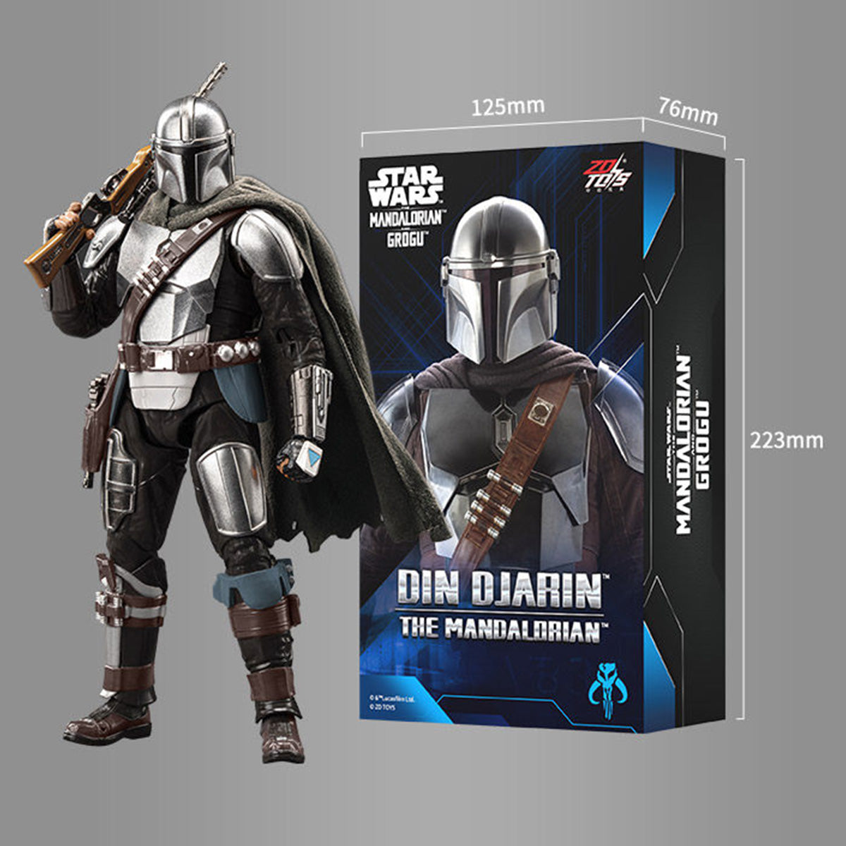 ZD Toys Star Wars 1966-09 The Mandalorian Din Djarin 1/10 Scale Action Figure Set