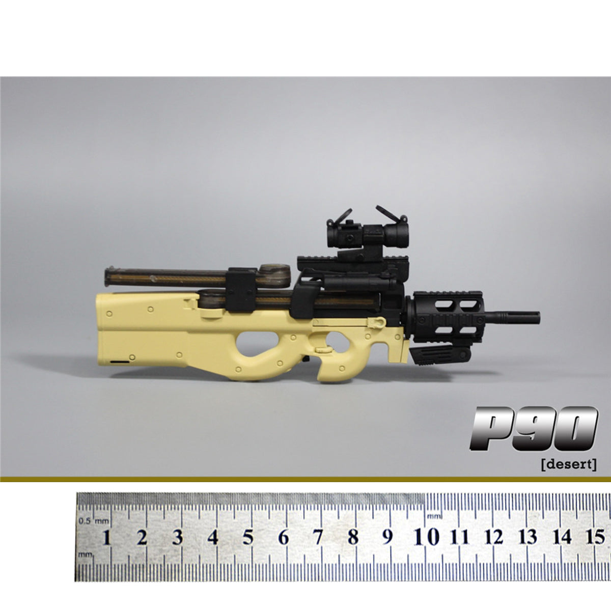 ZYTOYS, P90 Submachine Weapon Gun Model, Doll Accessory for 12-inches Action Figurine