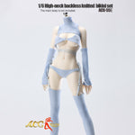 JIAOUDOLL High-Neck Backless Knitted Sweater Bodysuit Open Back Leotard (ACG-55) Fits 1/6 Scale 12 TBLeague/Jiaou Doll Action Figures