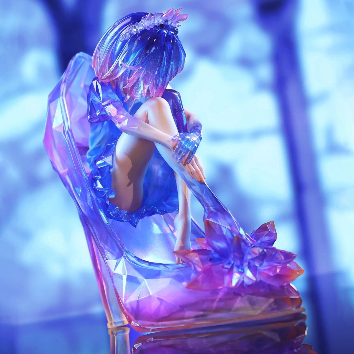 WeArtDoing Sleeping Beauty-Glass Slipper Fairies-Purple Art Statue