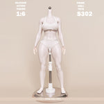 PDTOYS Seamless Platinum Silicone Thick Legs Female Body S302 Detachable Hands and Feet Pale Skin with Body Makeup