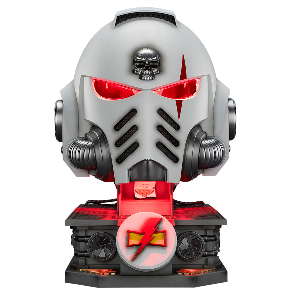 JOYTOY Warhammer 40,000 White Scars MkX Helmet & Display Stand 1/1 Scale Helmet Replica