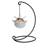 JXK Cat Angel Statue JXK383 Winged Feline Figure with Metal Stand Realistic Animal Collectible for Home Office Desk Decor
