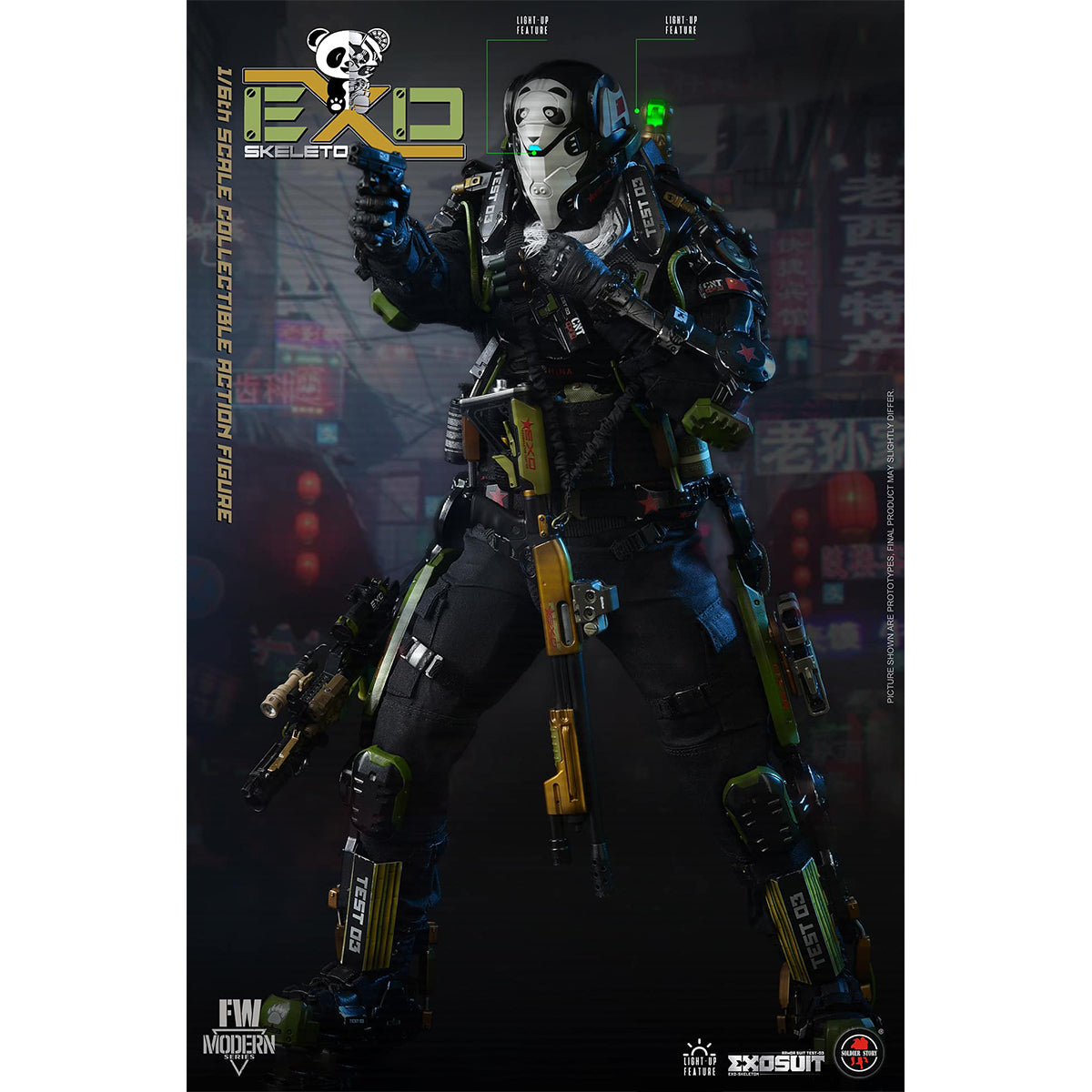 SOLDIER STORY EXO-Skeleton Armor Suit Test-03 Panda Division Regular Edition Action Figures