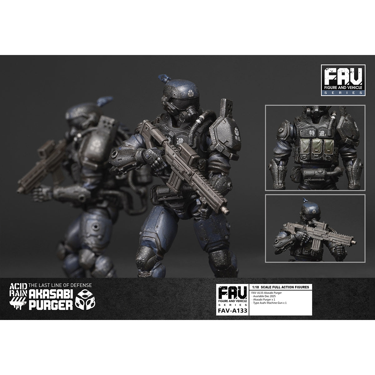 TOY ALLIANCE Acid Rain World 1/18 Scale FAV-A133 Akasabi Purger Action Figures