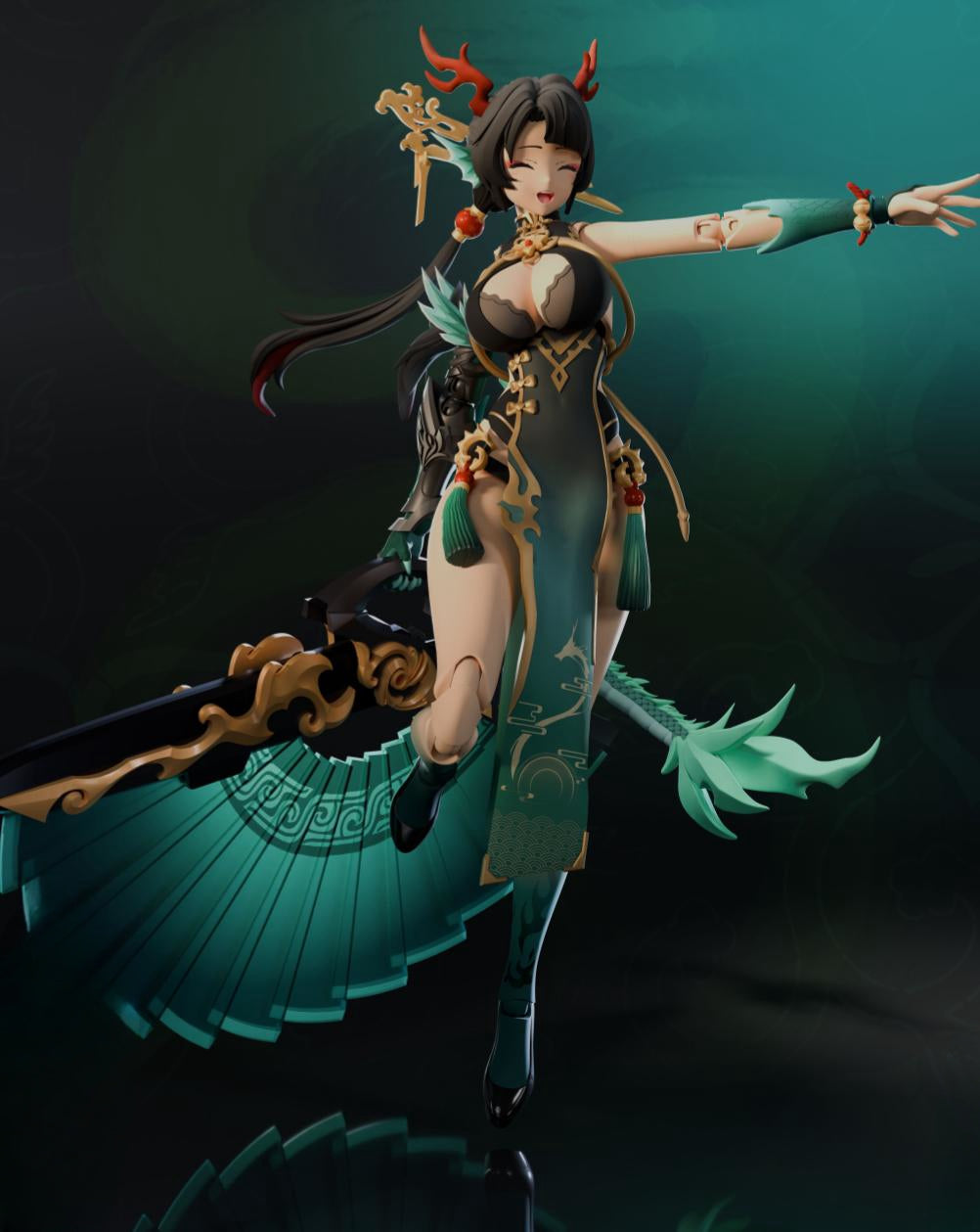 CANG TOYS Little Green Dragon Long Ji 1/12 Scale Action Figures