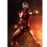 Figura de acción coleccionable de la serie aniversario de ZD Toys: Iron Man MK4, edición iluminada, altura 18 cm (miniatura)
