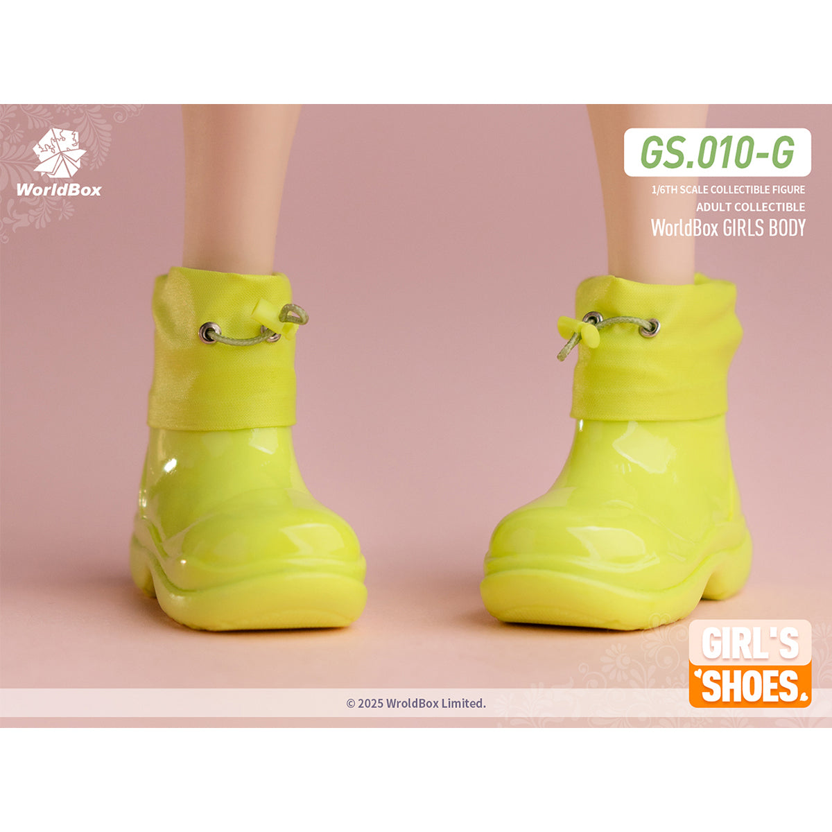 Worldbox Fashion Drawstring Rain Boots Doll Accessory 1/6 Scale Fit Action Figure