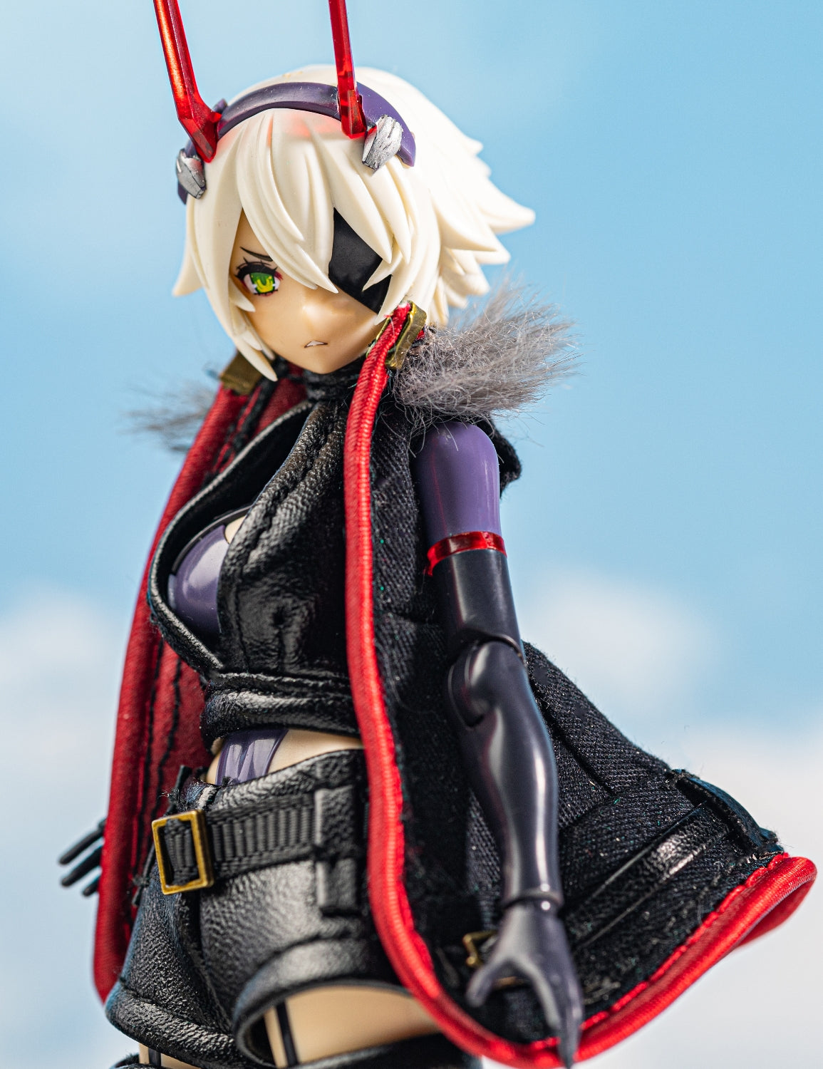 HiPlay A-001 1/12 Scale Figure Doll Clothes: Black and Red Jacket for 6-Inch Collectible Action Figure