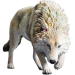JXK Collectible Wolf Figure: North American Gray Wolf, Expertly Hand-Painted, Lifelike, Safe Resin, 1:6 Scale Miniature Animal Figurine