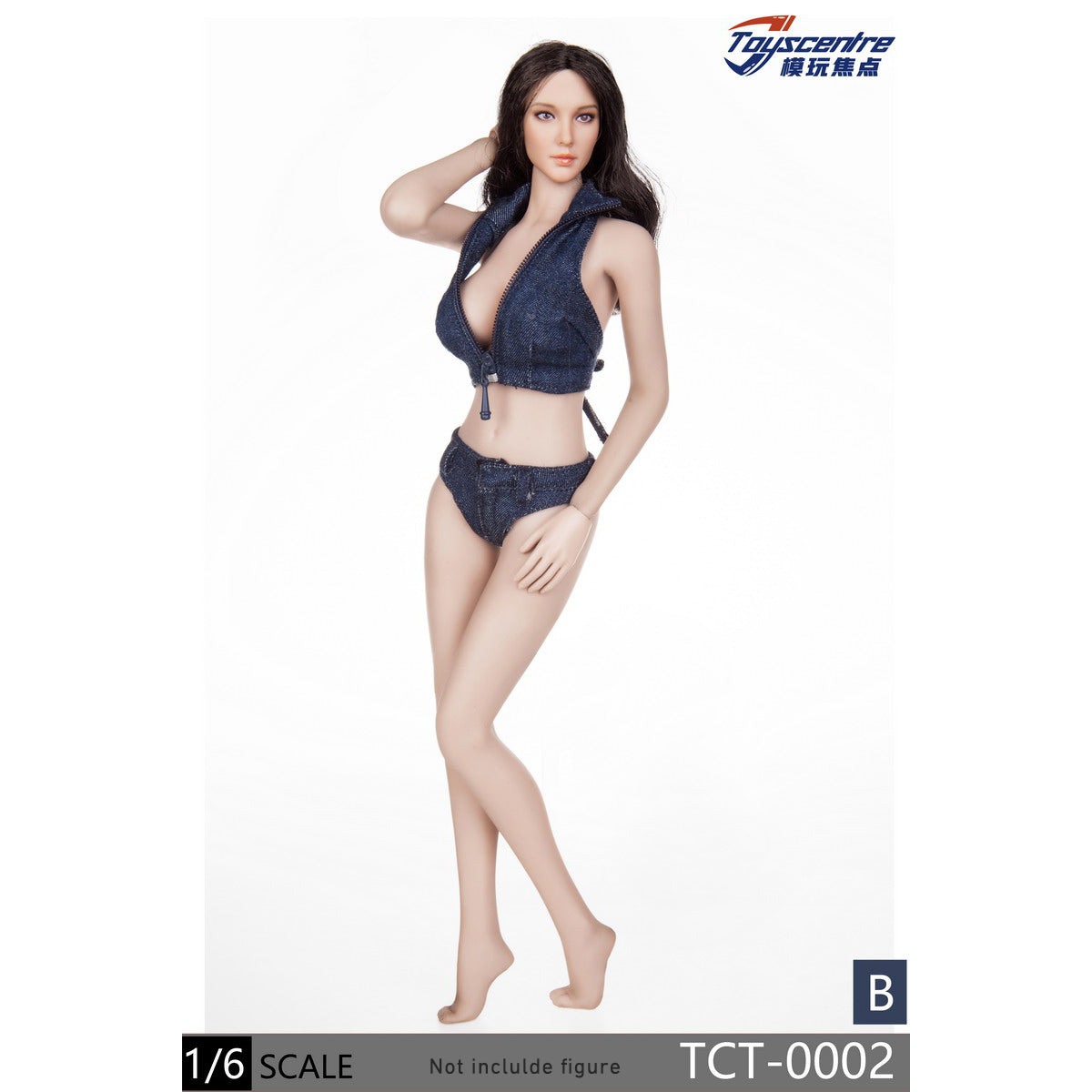 Toyscentre, Female Denim Outfit, Doll Clothes Accessory for 12-inches Action Figurine