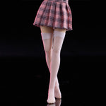 HASUKI, Medias de seda sin costuras de color blanco para figura de 15 cm