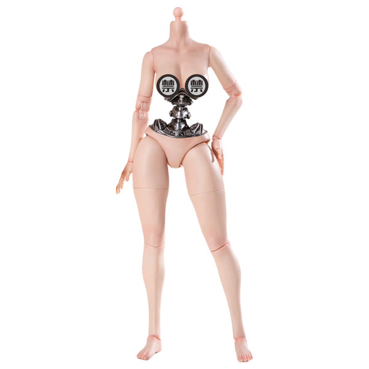 True1Toys Cyborg EC3020 Large Breast Pale Skin Tone Semi-Mechanical Female Android Body 1/6 Scale for 12 Inch Action Figures