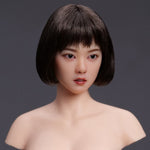 YMTOYS, Movable Eyes Asian Female Head Sculpt Wheat, For 12 Inches Figure